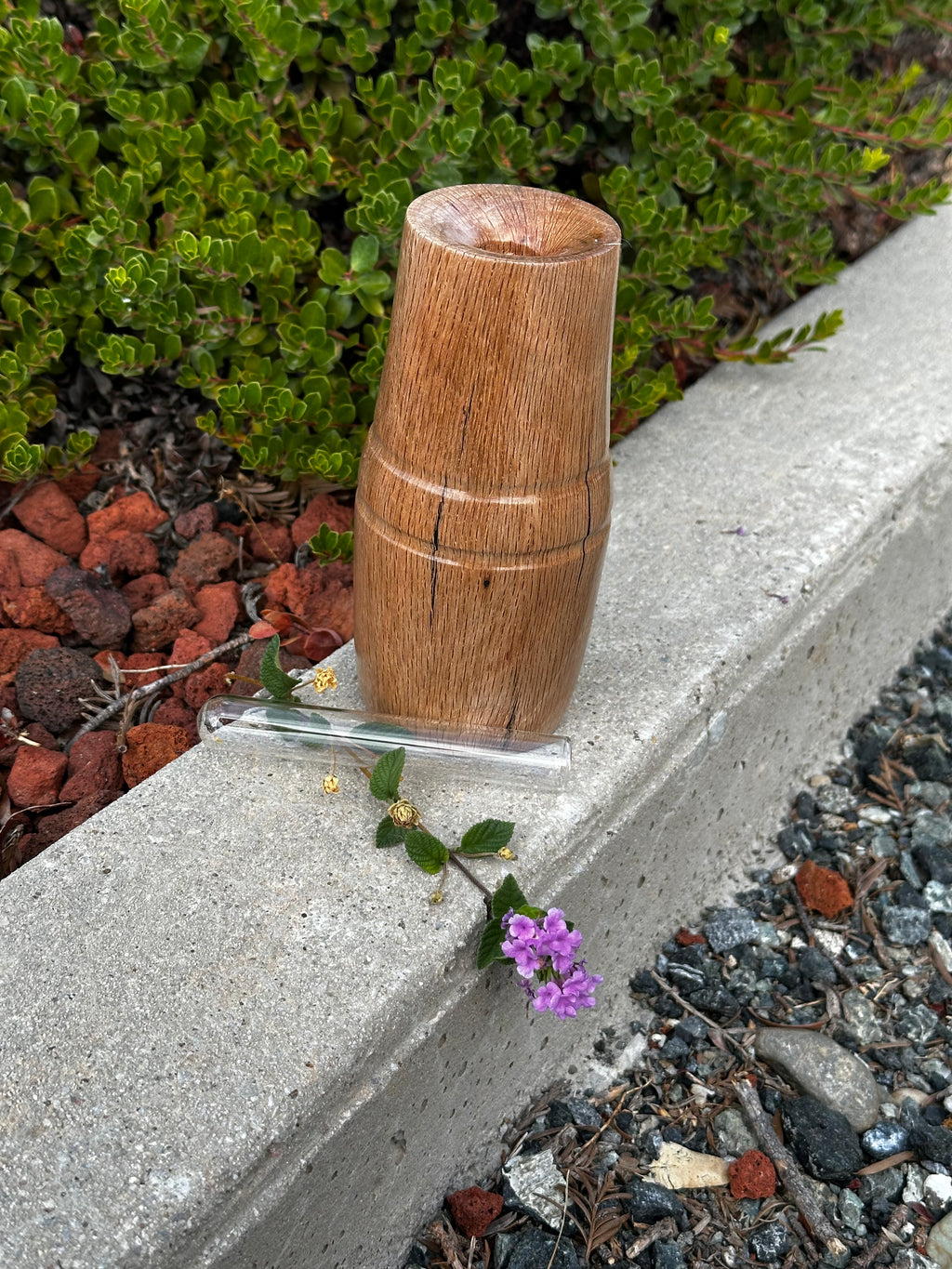 Rustic Elegance Black Oak Vase