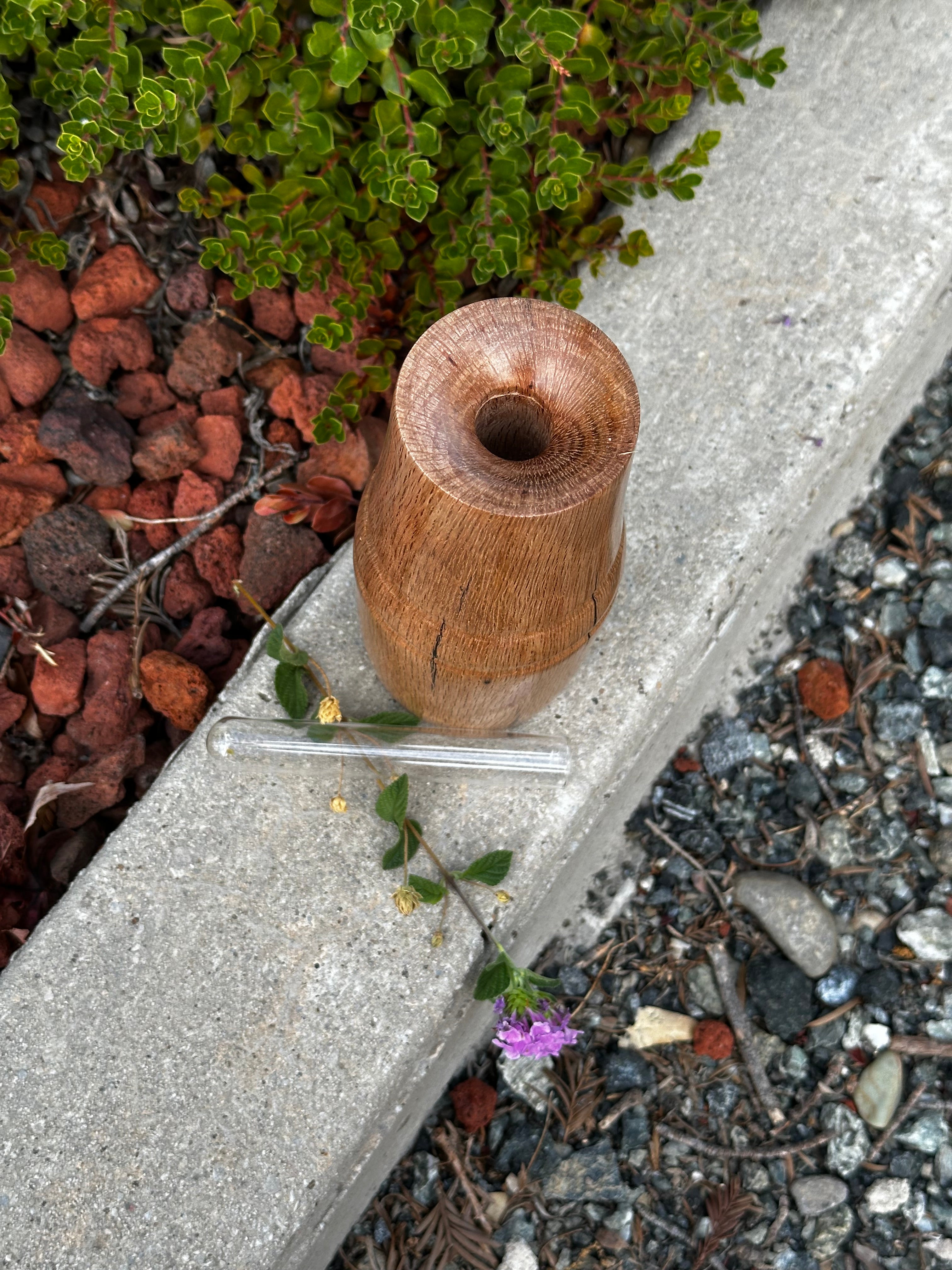 Rustic Elegance Black Oak Vase