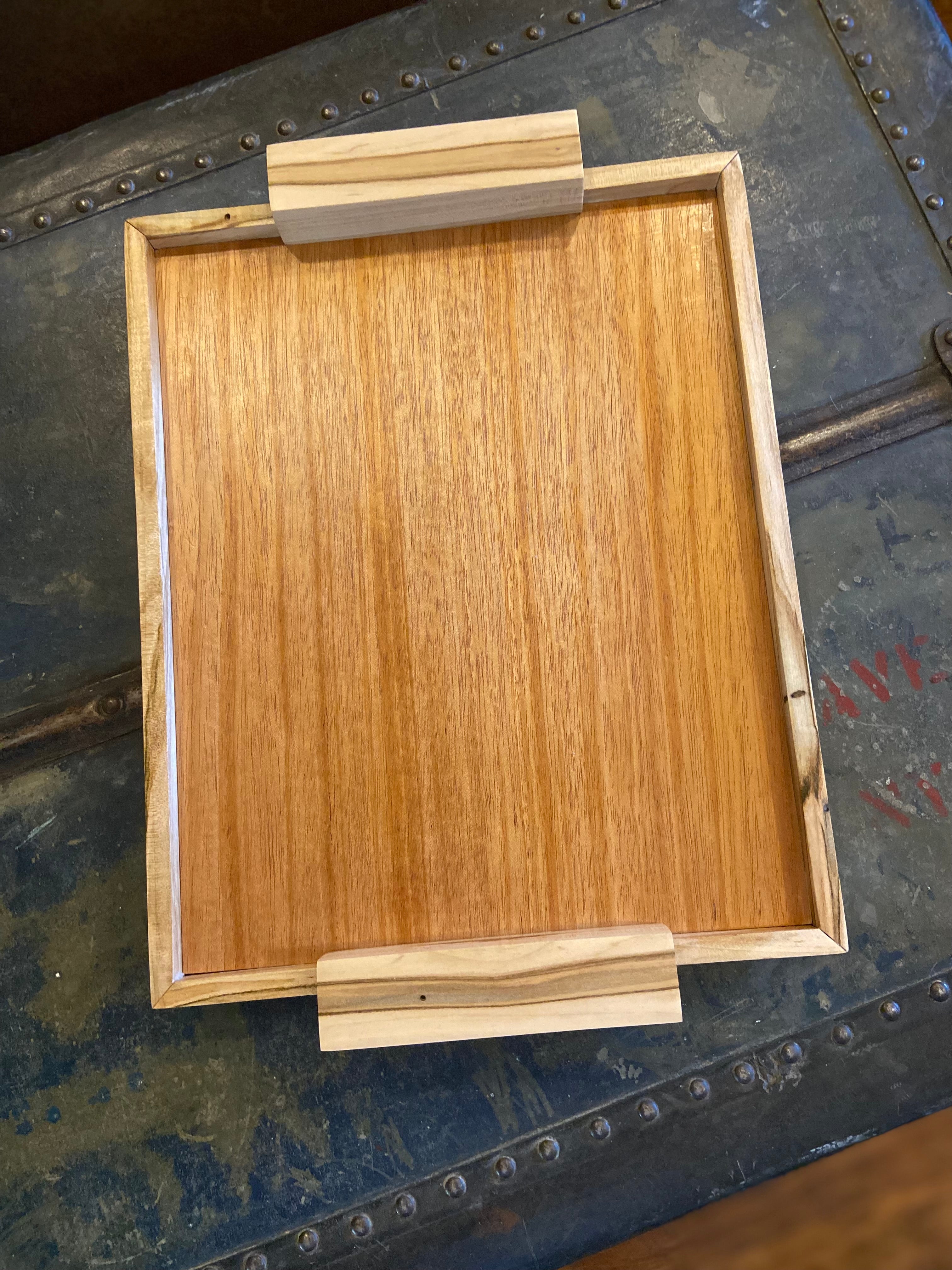 Unique Handcrafted Mahogany and Ambrosia Maple Charcuterie Tray