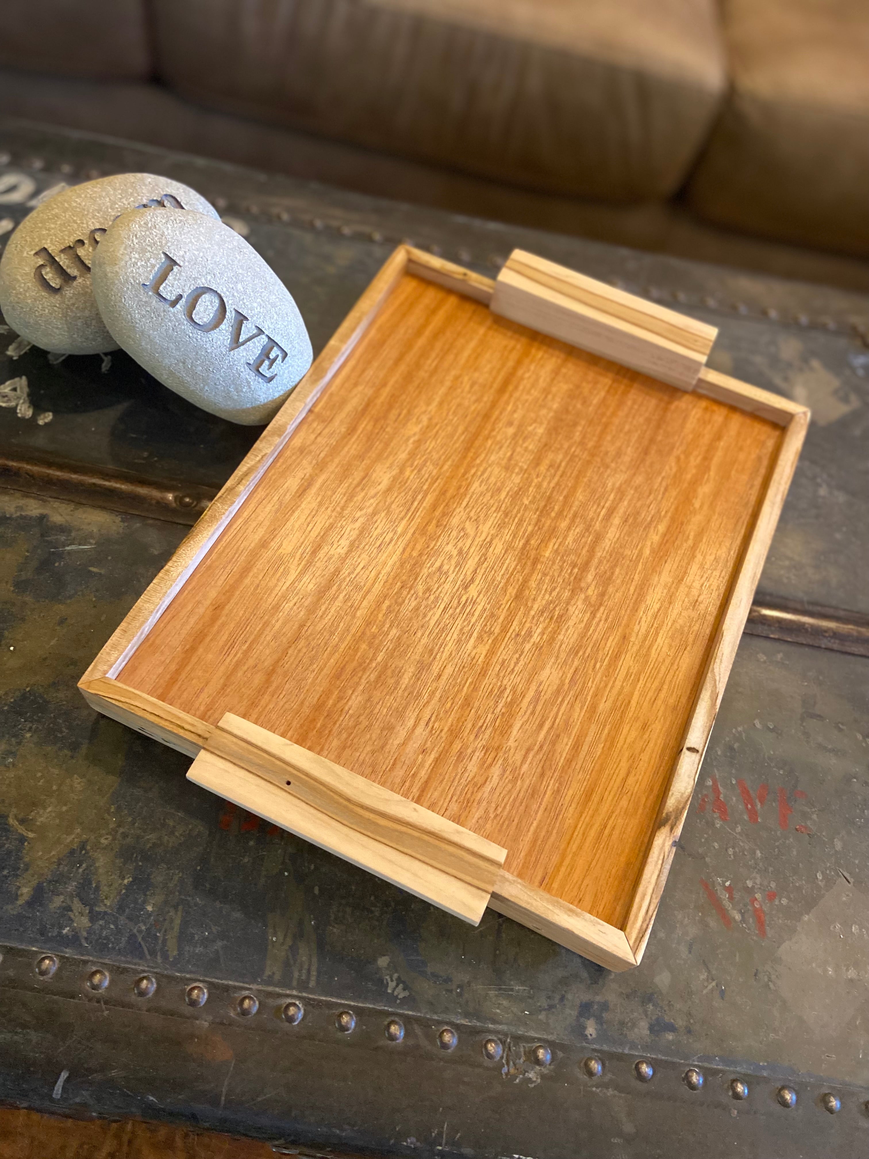 Unique Handcrafted Mahogany and Ambrosia Maple Charcuterie Tray