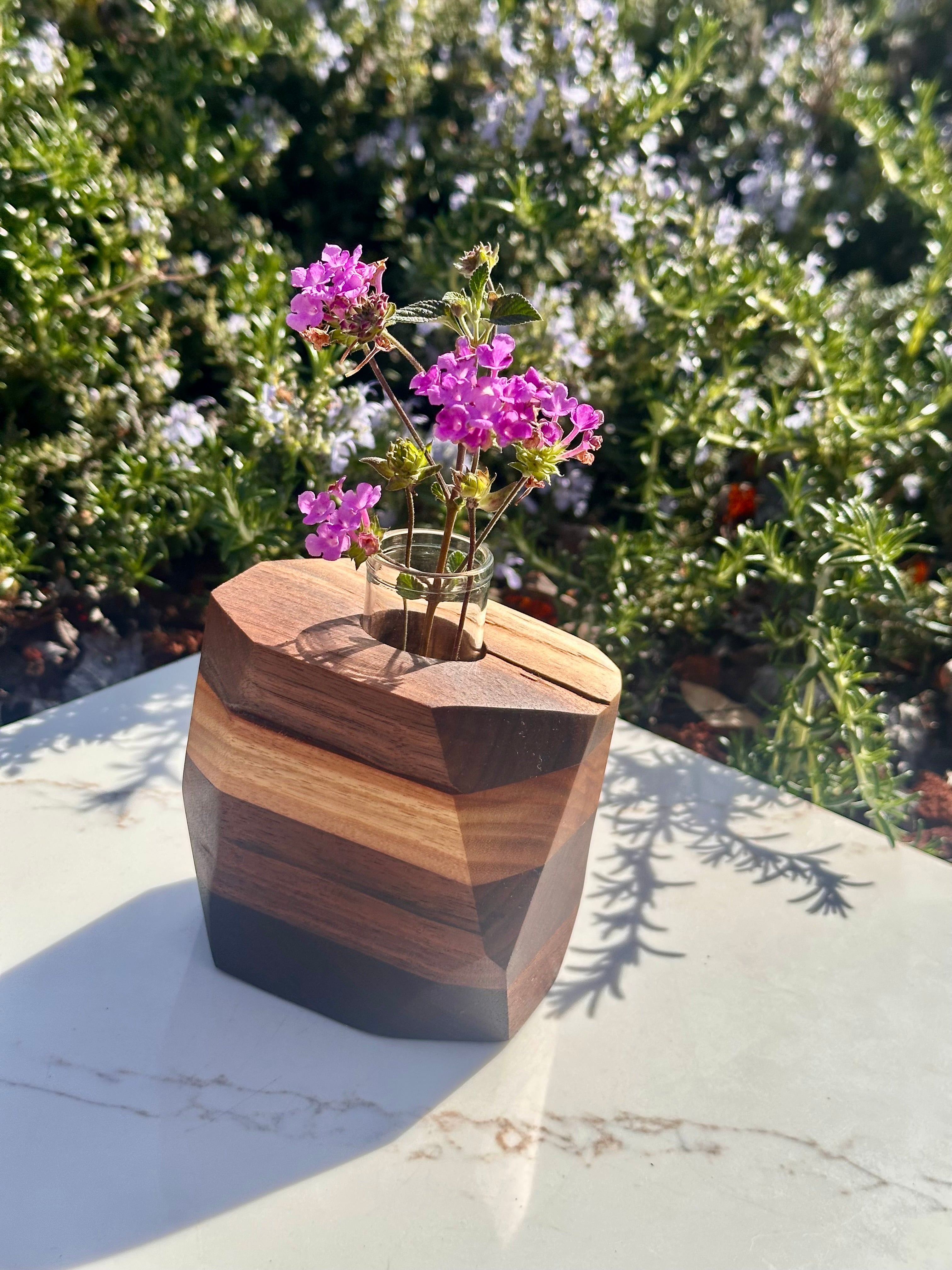 Unique Hardwood Bud Vase