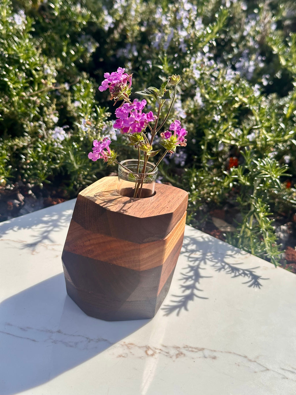 Unique Hardwood Bud Vase