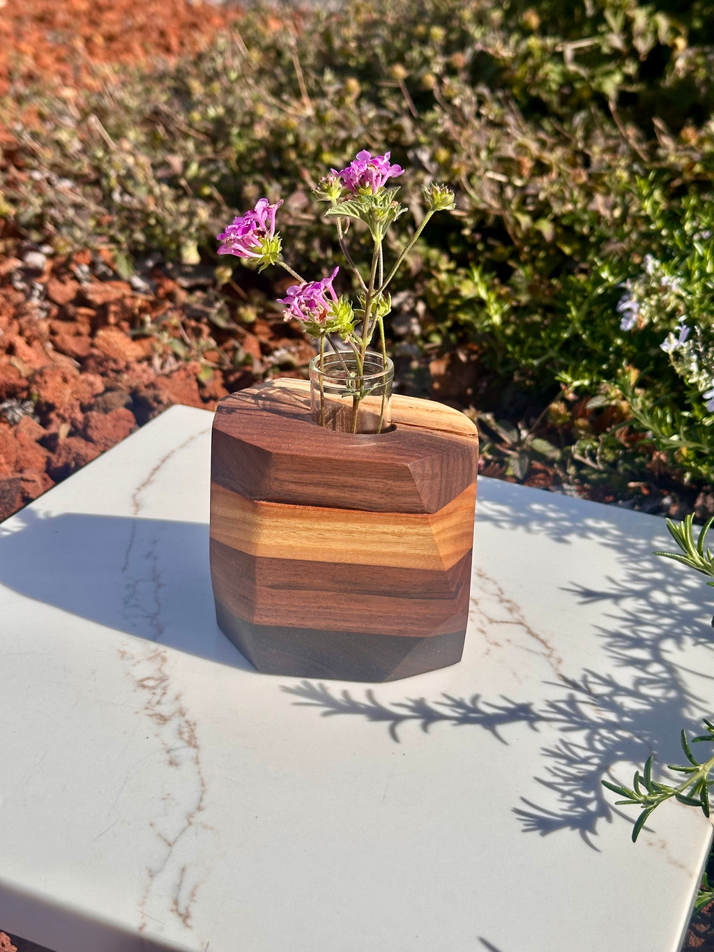Unique Hardwood Bud Vase