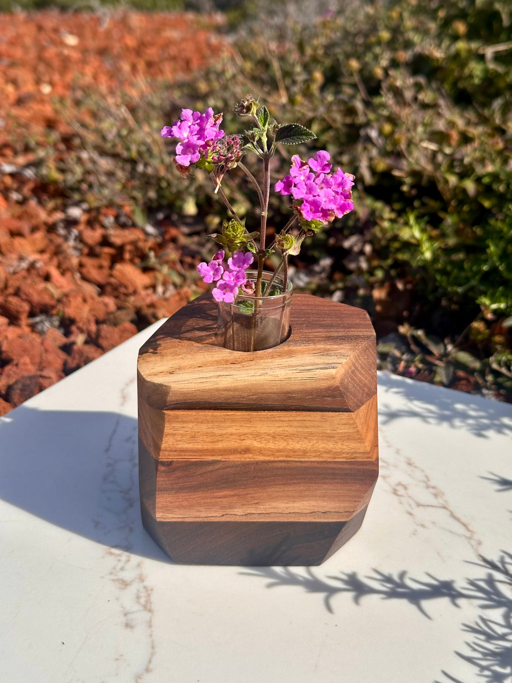 Unique Hardwood Bud Vase
