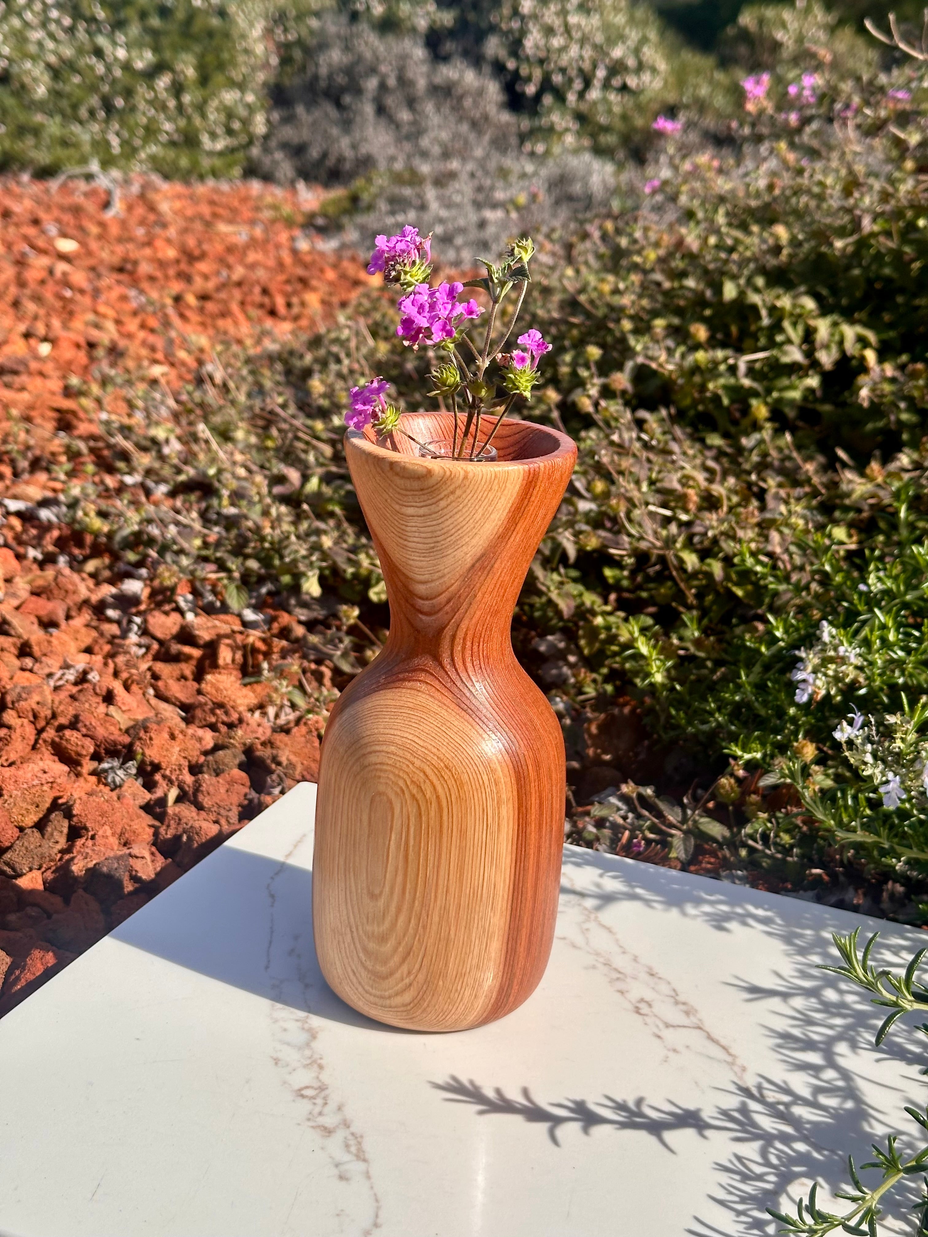 Redwood Vase - Rustic yet Contemporary