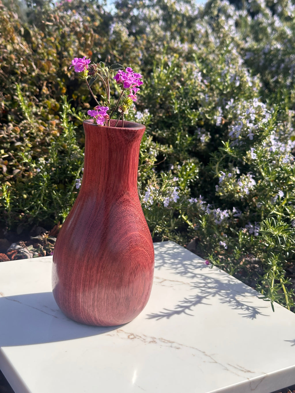 Rare Handcrafted Purpleheart Bud Vase