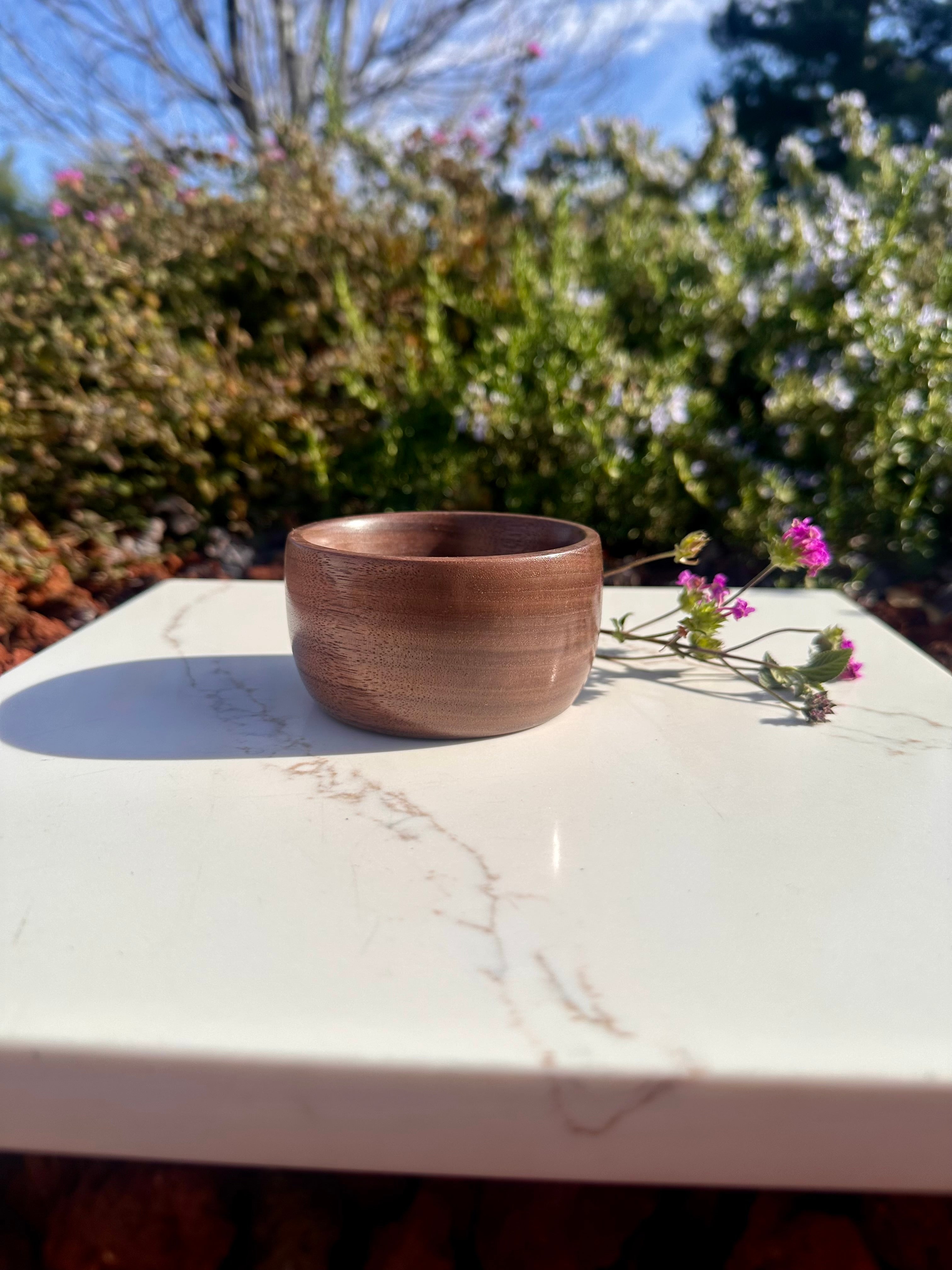 Handturned Walnut Bowl - Small Handmade Wooden Catchall