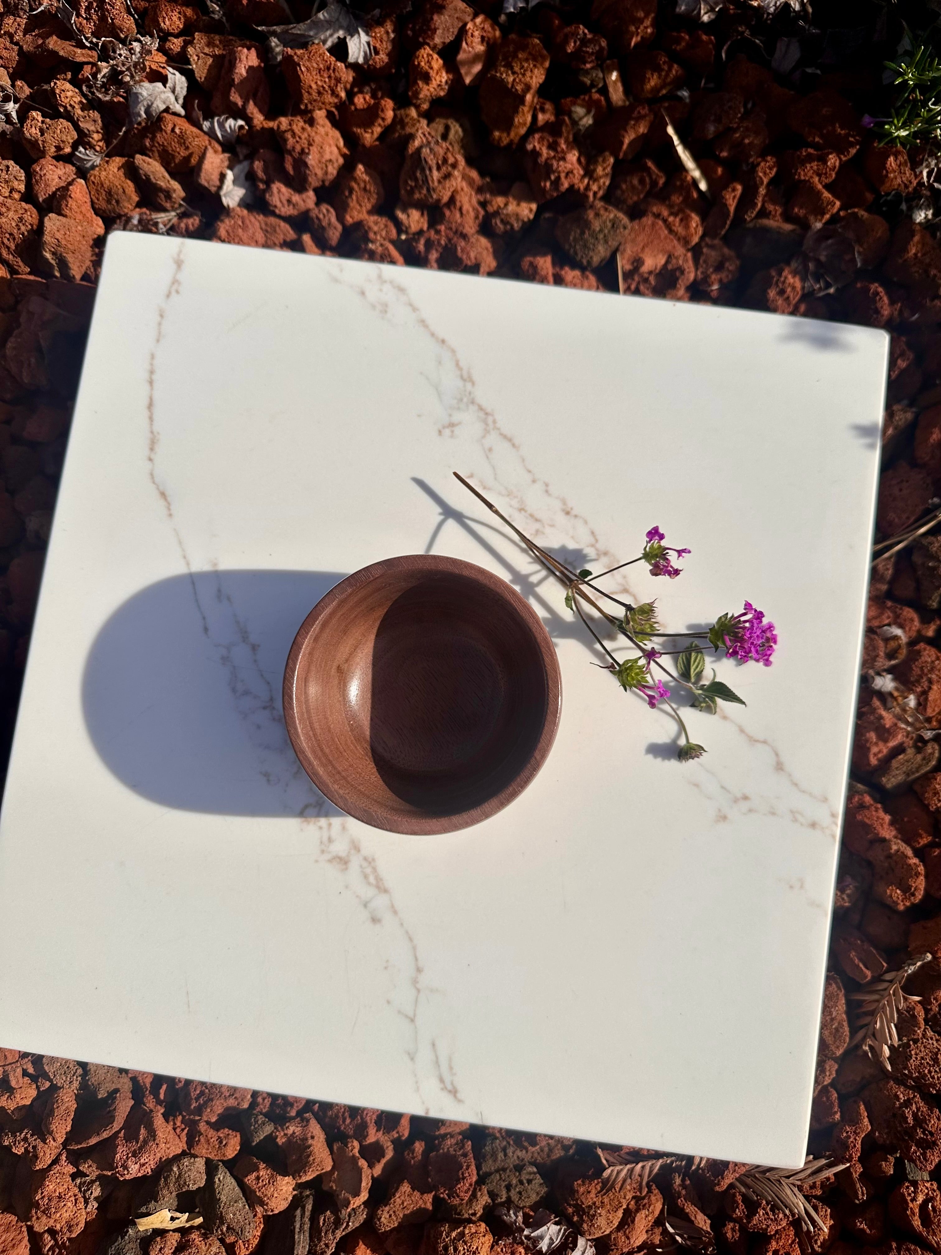 Handturned Walnut Bowl - Small Handmade Wooden Catchall