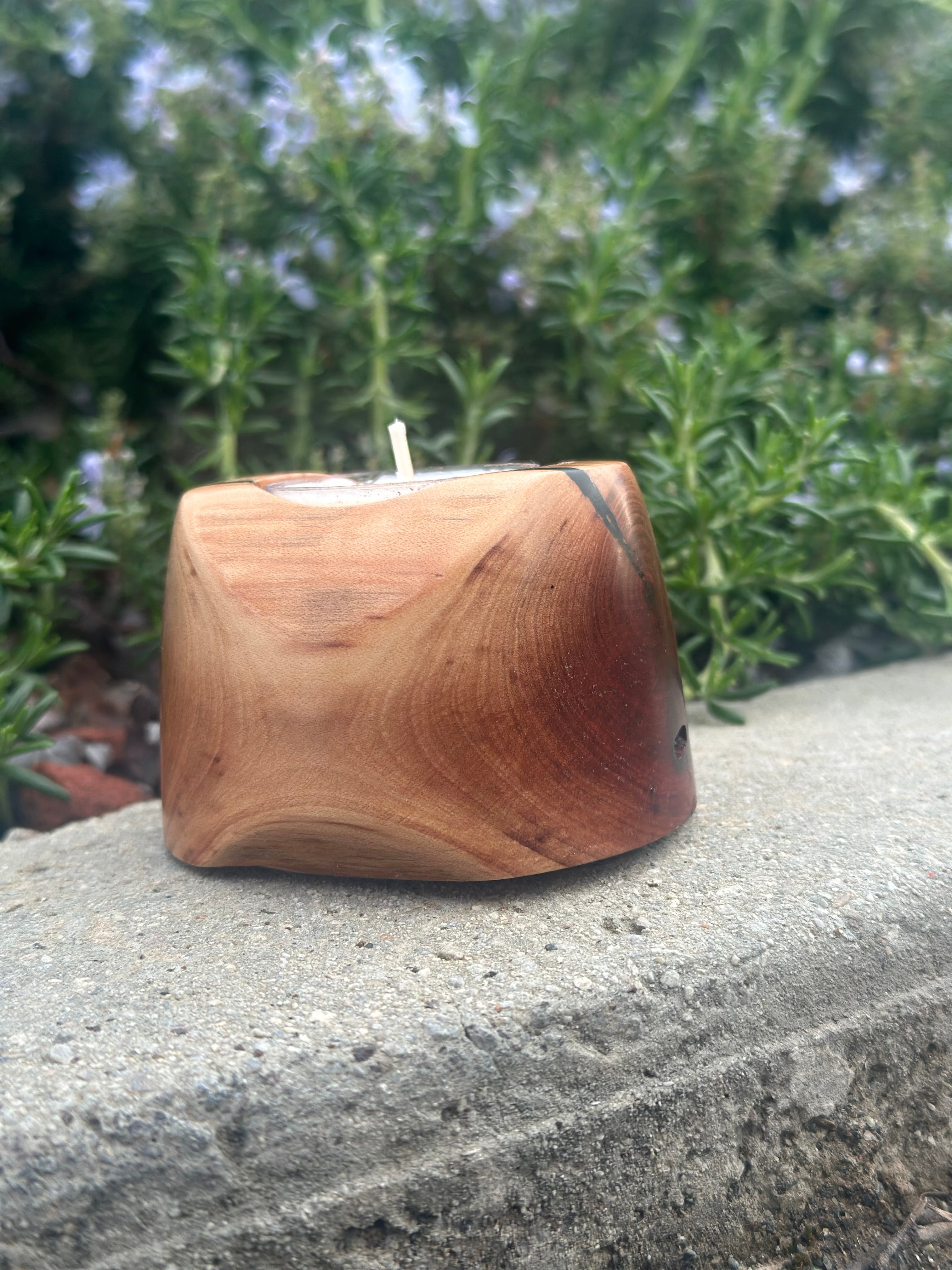 Petite Hand-turned Manzanita Wood Candleholder