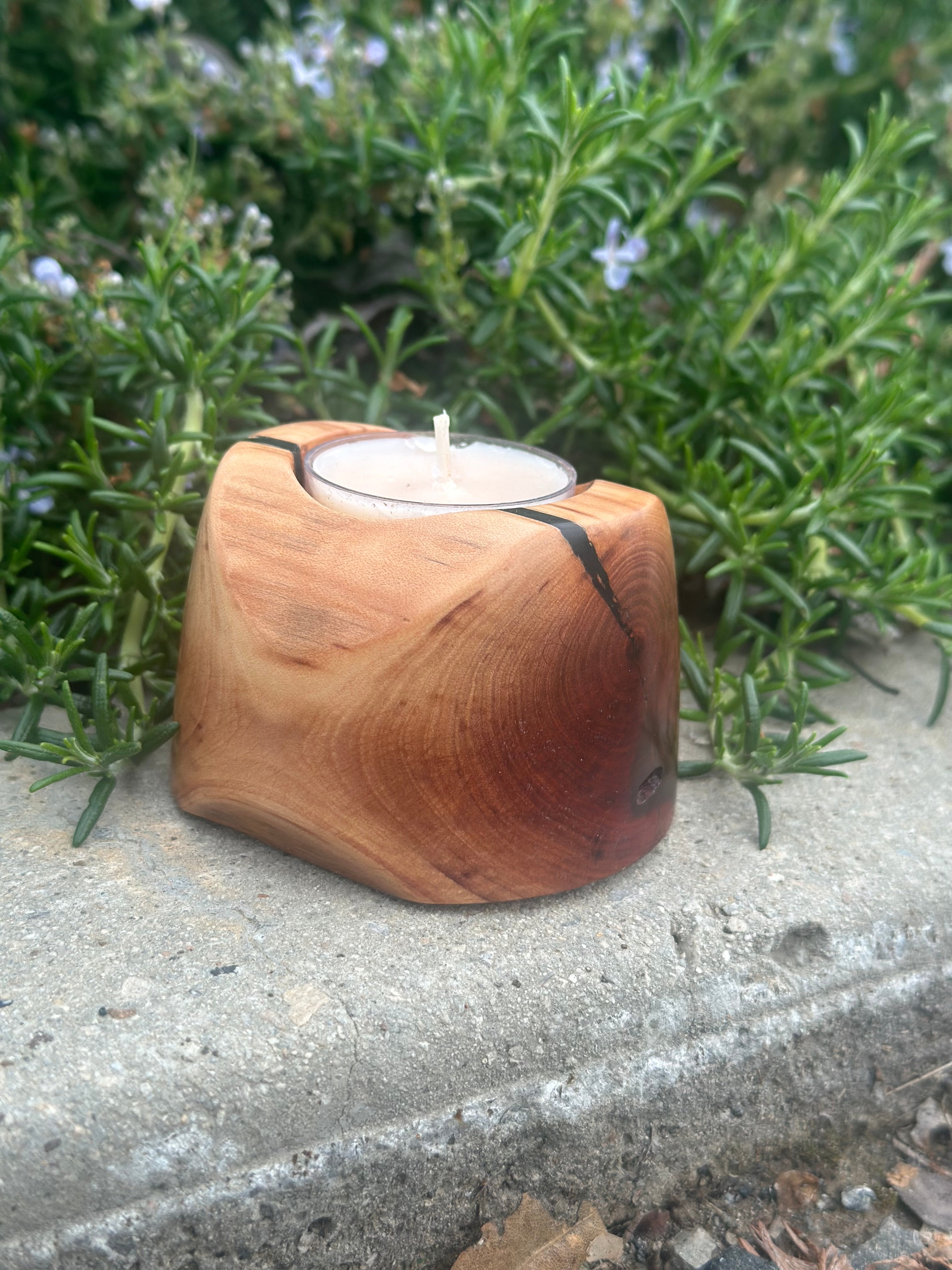 Petite Hand-turned Manzanita Wood Candleholder
