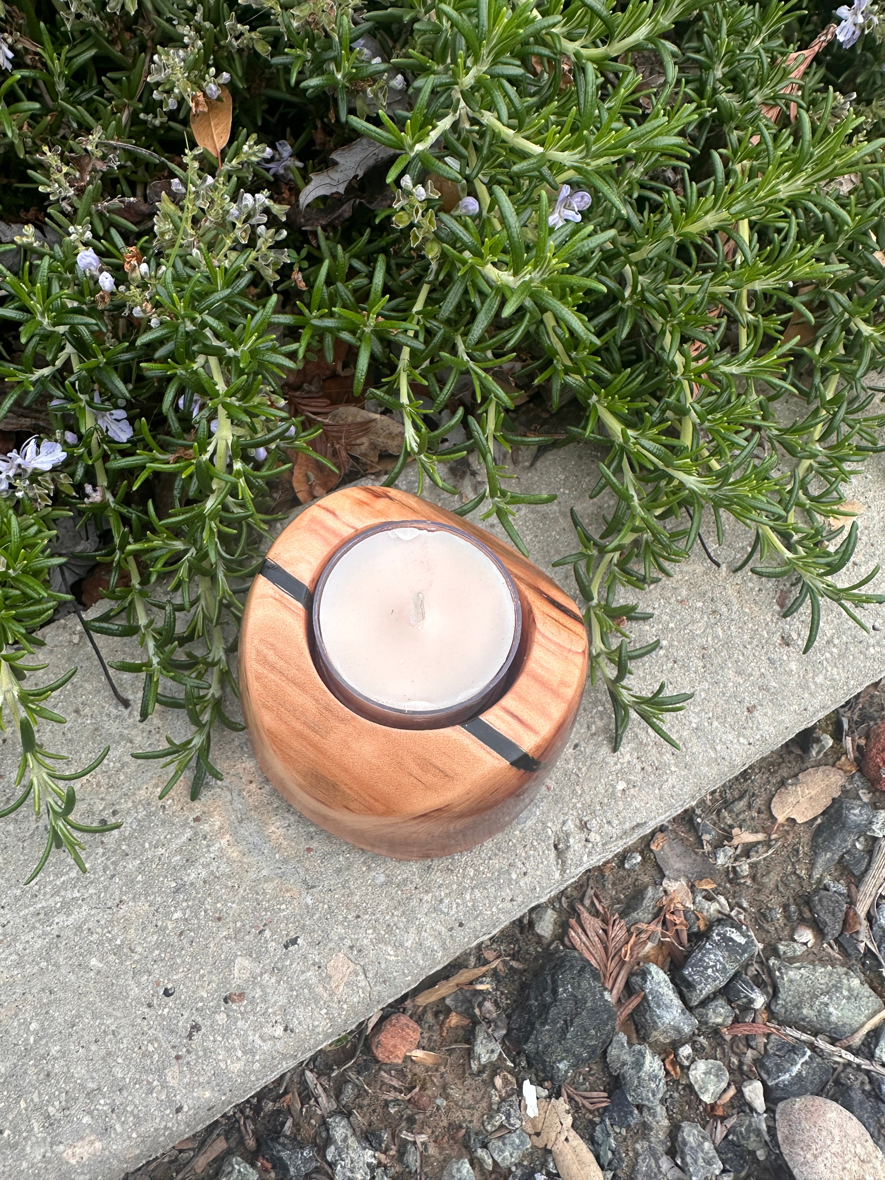 Petite Hand-turned Manzanita Wood Candleholder