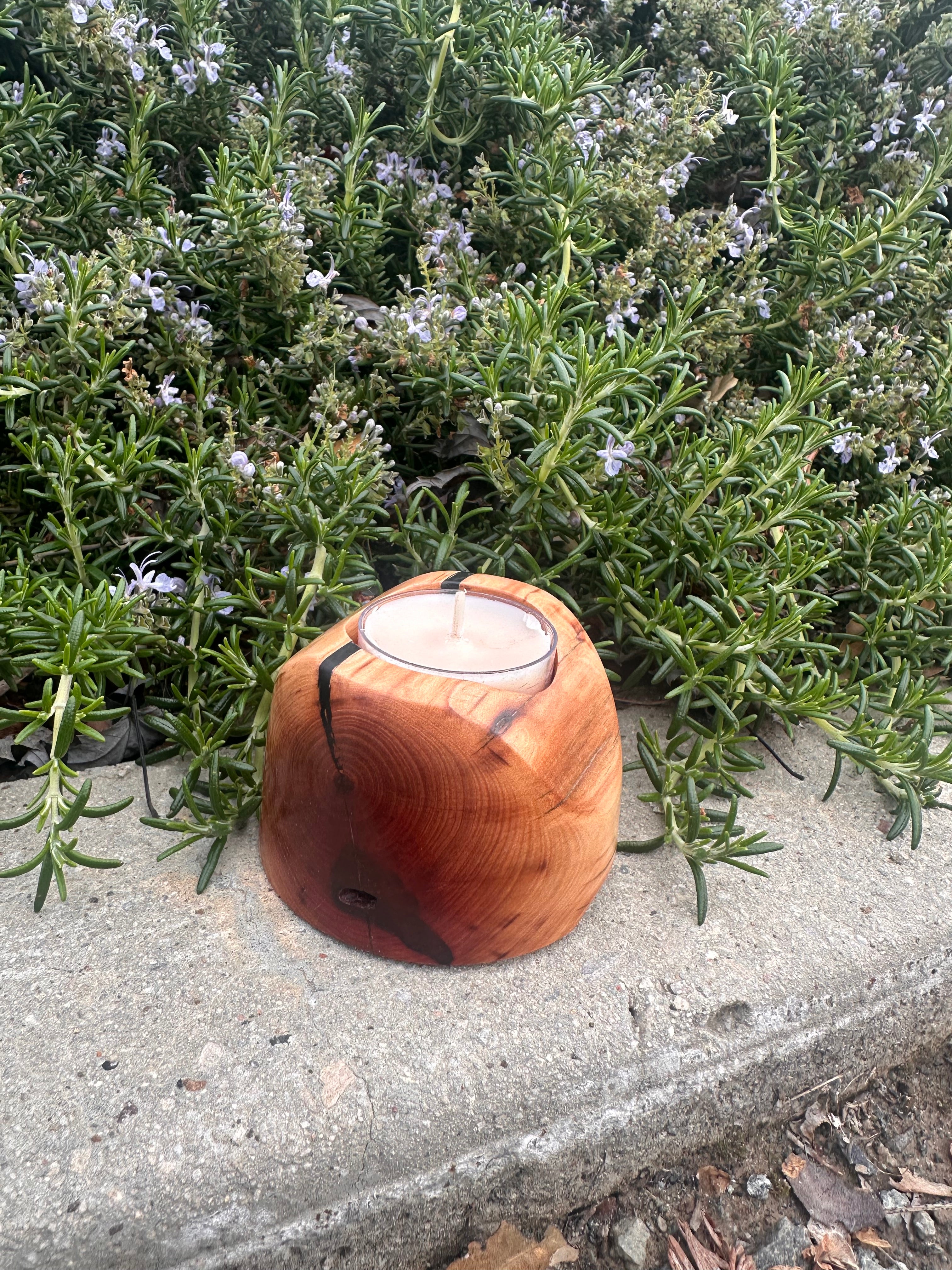 Petite Hand-turned Manzanita Wood Candleholder
