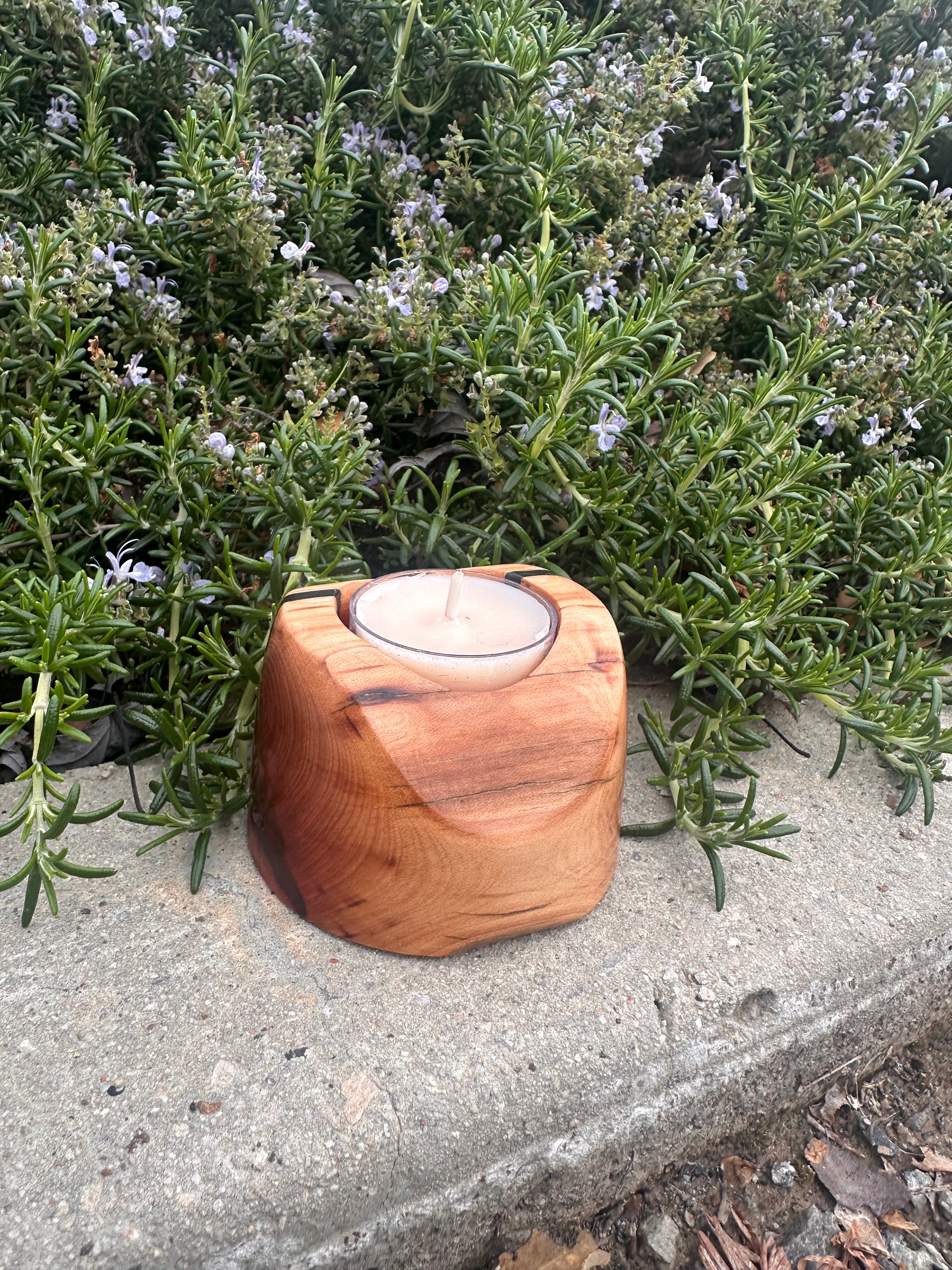 Petite Hand-turned Manzanita Wood Candleholder