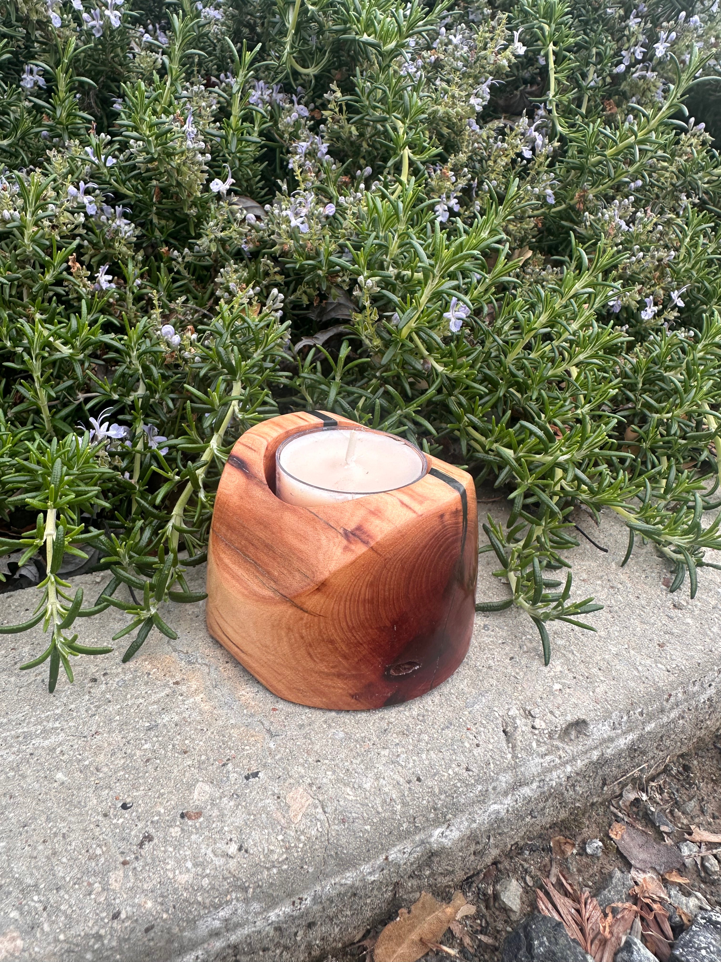 Petite Hand-turned Manzanita Wood Candleholder