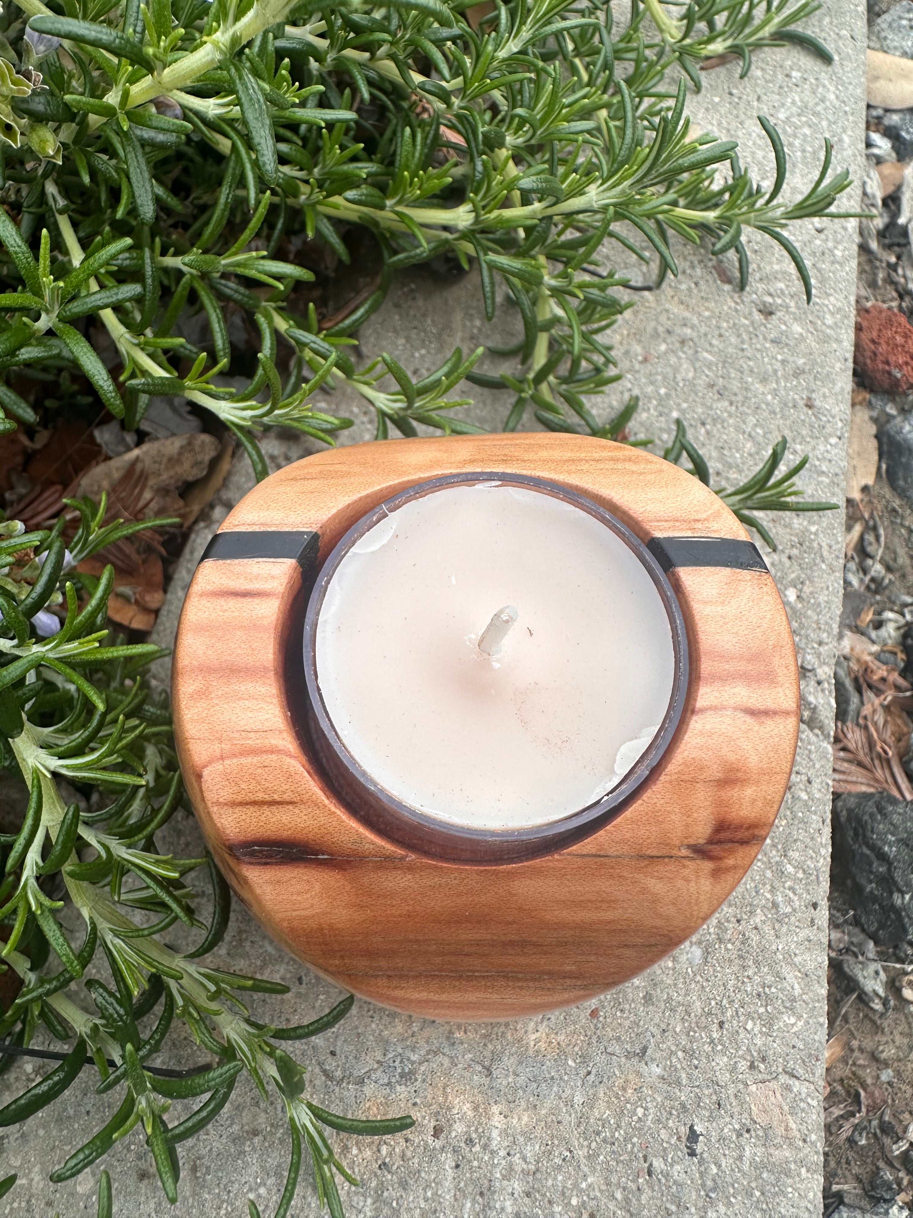 Petite Hand-turned Manzanita Wood Candleholder