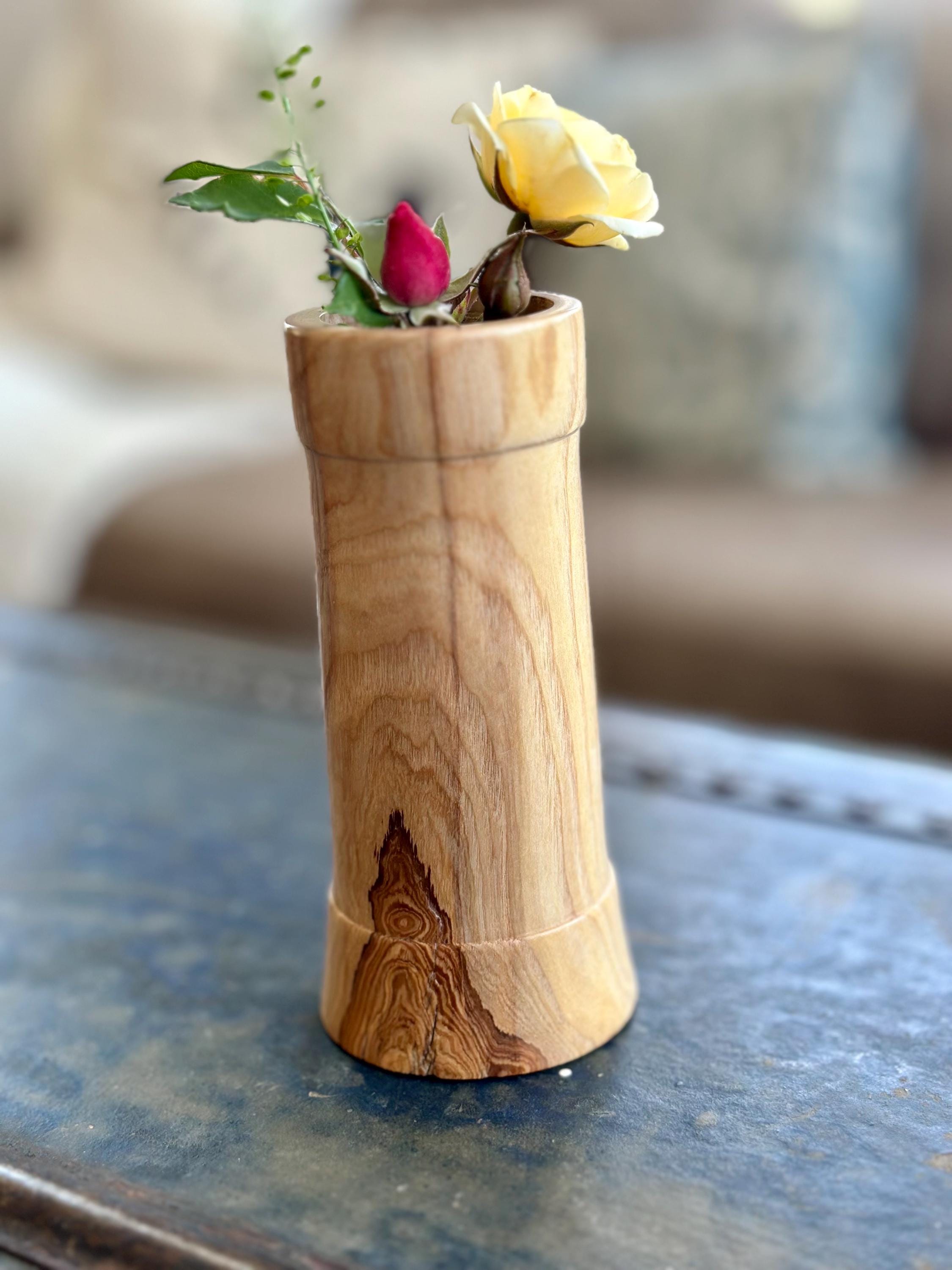 Beautiful Hardwood Bud Vase