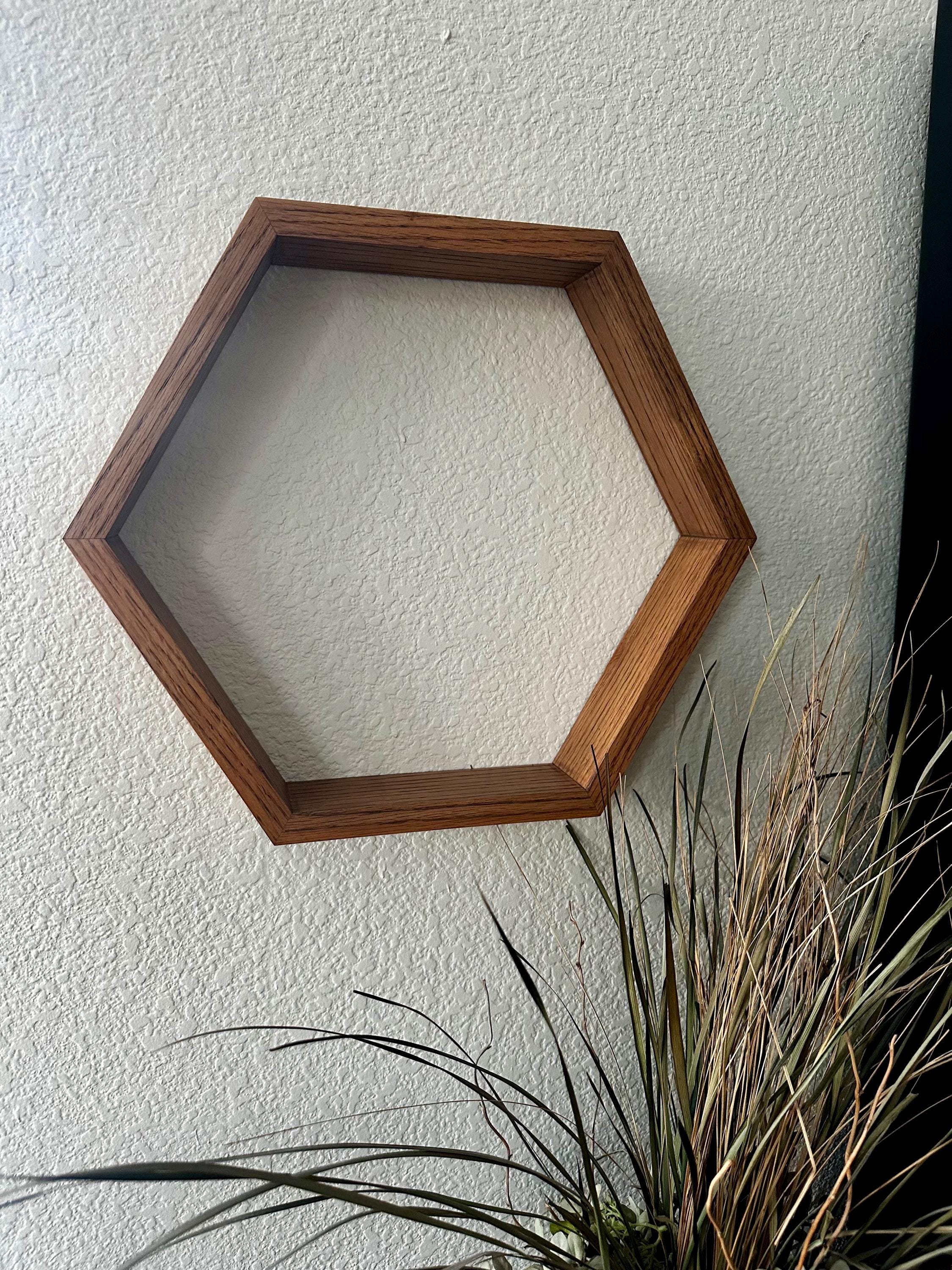 Oak Hardwood Hexagon Shelf
